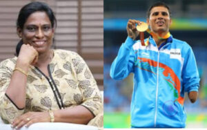 IOA President PT Usha and PCI President Devendra Jhajharia