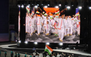 Indian Contingent in the Paris Paralympics opening ceremony