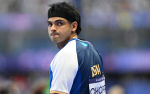 Neeraj Chopra in the Paris 2024 Olympics