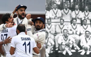 Team India during England tour in 2021 and 1932