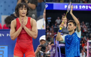 Vinesh Phogat and Lakshya Sen in the Paris Olympics 2024