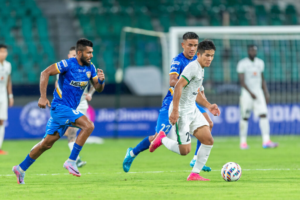 Lalremsanga Fanai of Mohammedan Sporting Club in action during match 04 of the Indian Super League (ISL) 2024 -25 season played between Chennaiyin FC vs Mohammedan SC held at the Jawaharlal Nehru Stadium in Chennai on 26th September 2024. Photos : Shibu Preman / Focus Sports / FSDL
