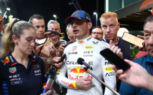 Max Verstappen addressing the media recently