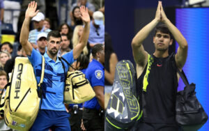 Novak Djokovic and Carlos Alcaraz at US Open 2024