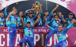 Sri Lanka Women after winning the recent Asia Cup