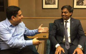 Boria Majumdar with MSK Prasad