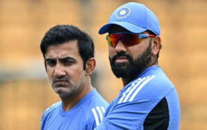 Gautam Gambhir with Rohit Sharma