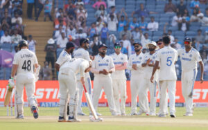 India against New Zealand in the 2nd Test