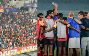 East Bengal fans and team after Mohammedan Clash