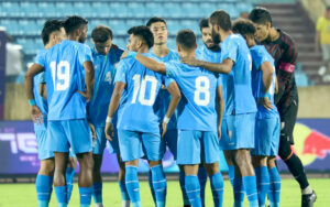 Indian Football Team in a hurdle