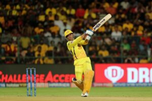 MS Dhoni in action for CSK