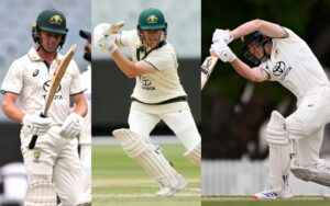 Nathan McSweeney, Marcus Harris, and Cameron Bancroft for Australia A