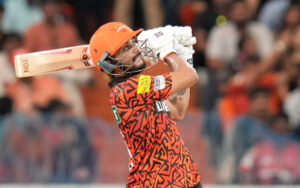 Nitish Kumar Reddy in action for SRH