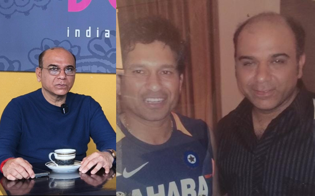 Indian players find home away from home at ‘Balti’ in Perth Notani, the owner with Sachin Tendulkar
