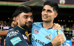 Shubman Gill with Rashid Khan for GT