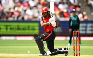 Hayley Matthews in action in the WBBL 10 Final