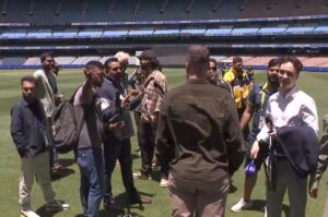 Indian and Australian reporters at the MCG