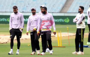 Jasprit Bumrah and his teammates at the MCG