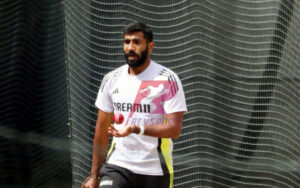 Jasprit Bumrah at the MCG nets