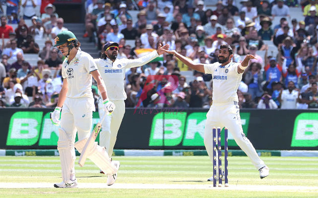 Fast, hostile, ruthless – Bumrah gives fitting riposte to the new kid on the block Jasprit Bumrah celebrates after Sam Konstas' wicket at the MCG