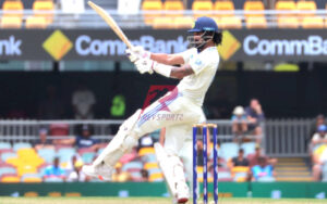 KL Rahul in action at the Gabba