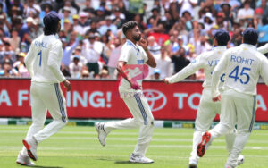 Mohammed Siraj silences the crowd at the MCG