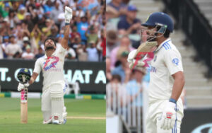 Nitish Kumar Reddy with his celebrations