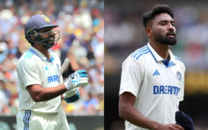 Rohit Sharma and Mohammed Siraj at the MCG