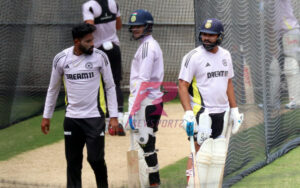 Rohit Sharma at the MCG nets