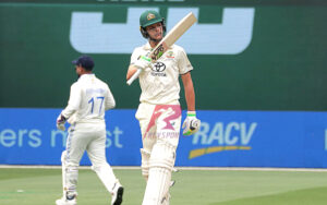 Sam Konstas after fifty at the MCG