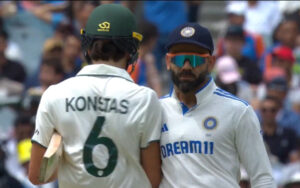 The moment between Virat Kohli and Sam Konstas