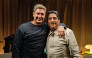 Boria Majumdar with Michael Clarke