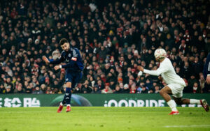 Bruno Fernandes opened the scoring against Arsenal