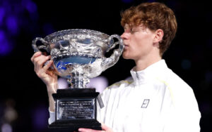 Jannik Sinner with the Australian Open title