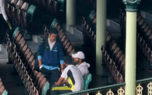 Jasprit Bumrah, Rohit Sharma, and Gautam Gambhir at the SCG