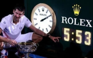 Novak Djokovic after winning the 2012 Australian Open