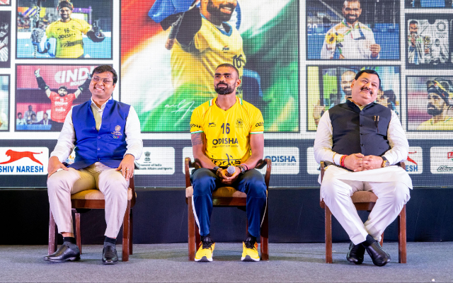 Hockey India congratulates PR Sreejesh on being conferred with the Padma Bhushan PR Sreejesh in an event