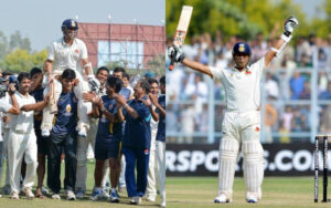 Sachin Tendulkar for Mumbai in the Ranji Trophy