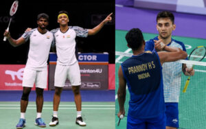 Satwik-Chirag and Lakshya Sen with Prannoy HS