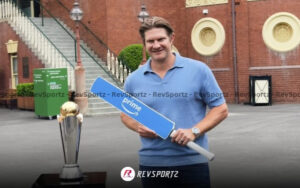 Shane Watson with the Champions Trophy