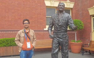 Sir Richie Benaud statue at the SCG Walk of Honour