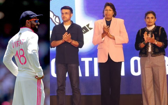 “Still feel there’s a lot of cricket left in Virat Kohli”: Sourav Ganguly optimistic despite downturn in batting legend’s fortunes in Australia Sourav Ganguly, Jhulan Goswami, Mithali Raj at the CAB event