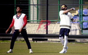 Virat Kohli having fielding session for Delhi