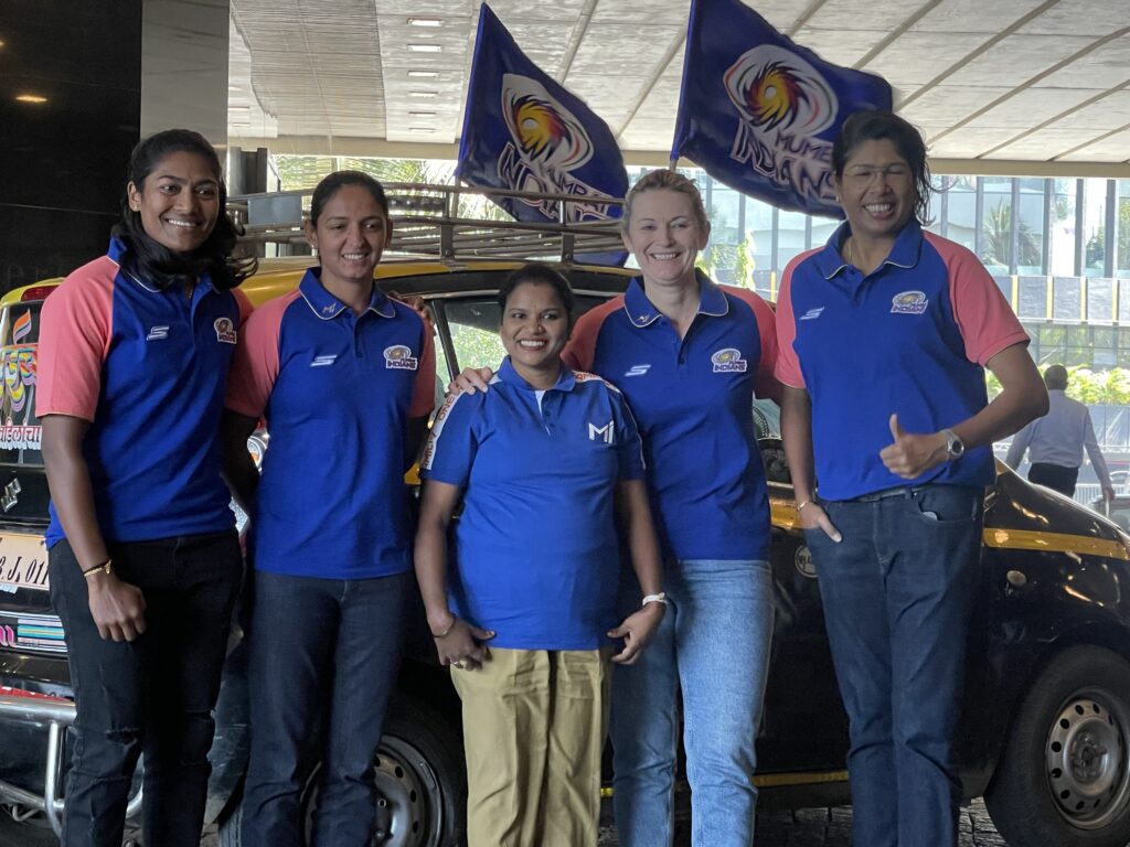 The Mumbai Indians arrived in a 'Kaali Peeli' taxi for their pre-season press conference.