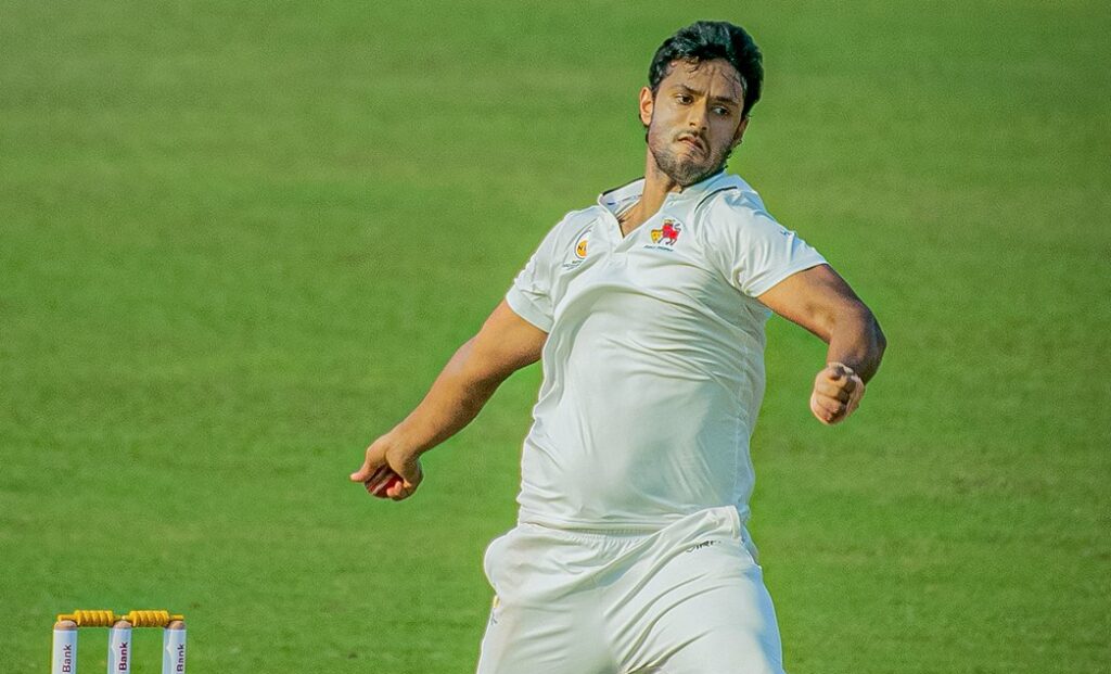 Shivam Dube in action for Mumbai in Ranji Trophy Semi-final against Vidarbha 