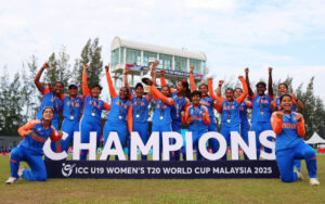 India, the Champion of the Women's U-19 T20 World Cup