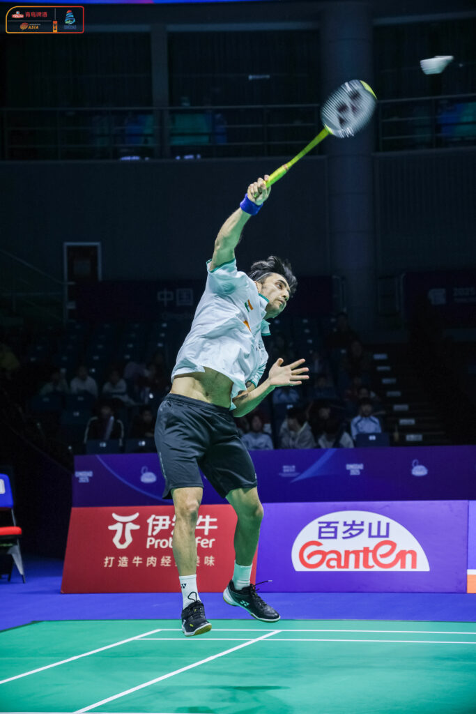 Lakshya Sen in action at the Badminton Asia Mixed Team Cships 2025 1