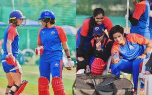 Meg Lanning with Shafali Verma for Delhi Capitals for the WPL 2025