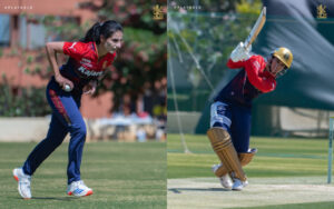 Renuka Singh Thakur and Smriti Mandhana in practice sessions for Royal Challengers Bengaluru ahead of the WPL 2025