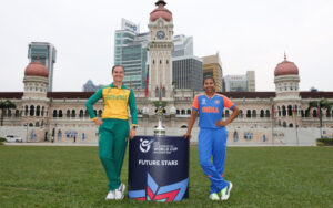 South Africa and India captains ahead of the Women's U-19 T20 World Cup Final